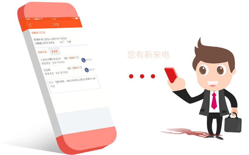 點擊“聯(lián)系他”即可找到給您報價的客戶，形成交易